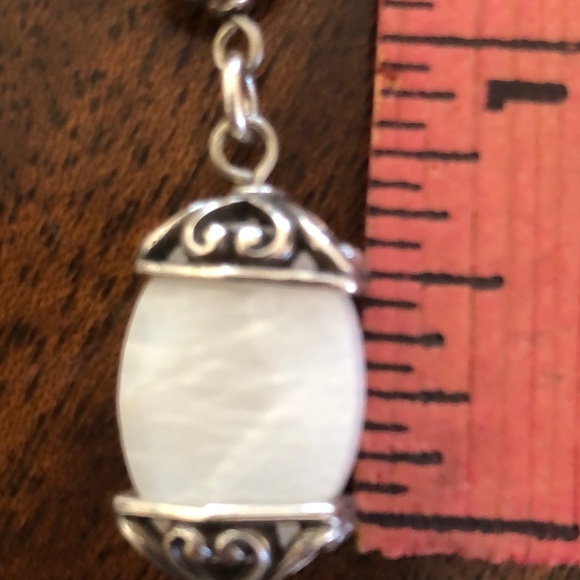 BRIGHTON  two tone faceted Mother of Pearl vintage retired NECKLACE - Picture 15 of 16